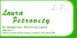 laura petrovity business card